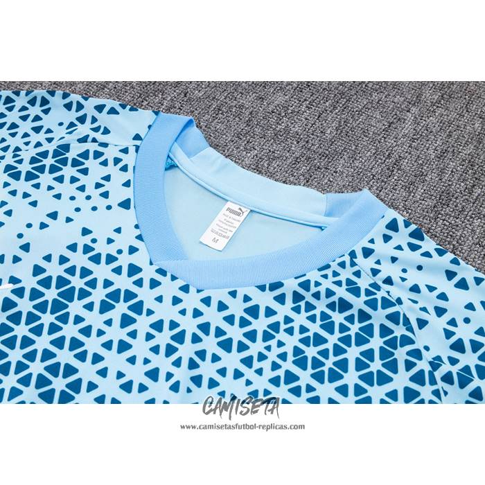 Chandal del Manchester City 2023-2024 Manga Corta Azul - Pantalon Corto